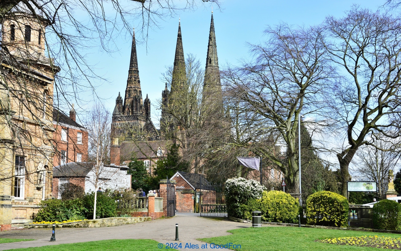 Lichfield Cathedral - with its three spires