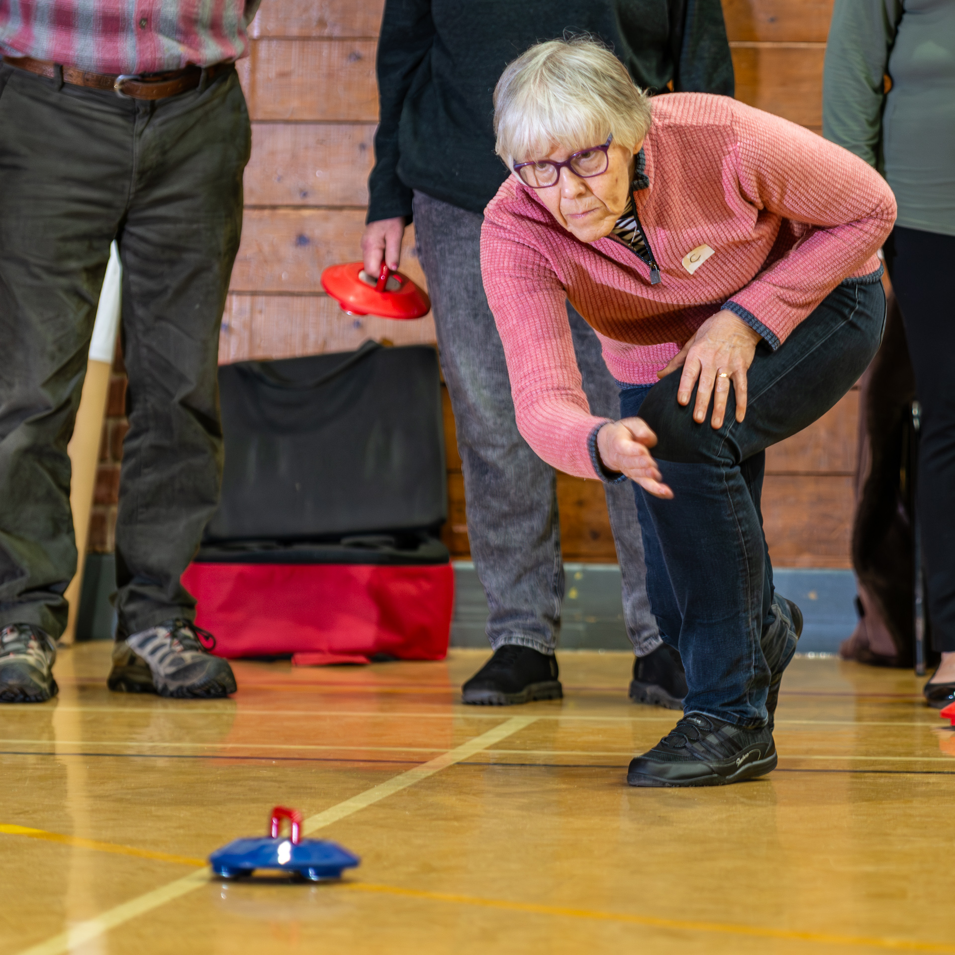Photo of a DDu3a member Kurling