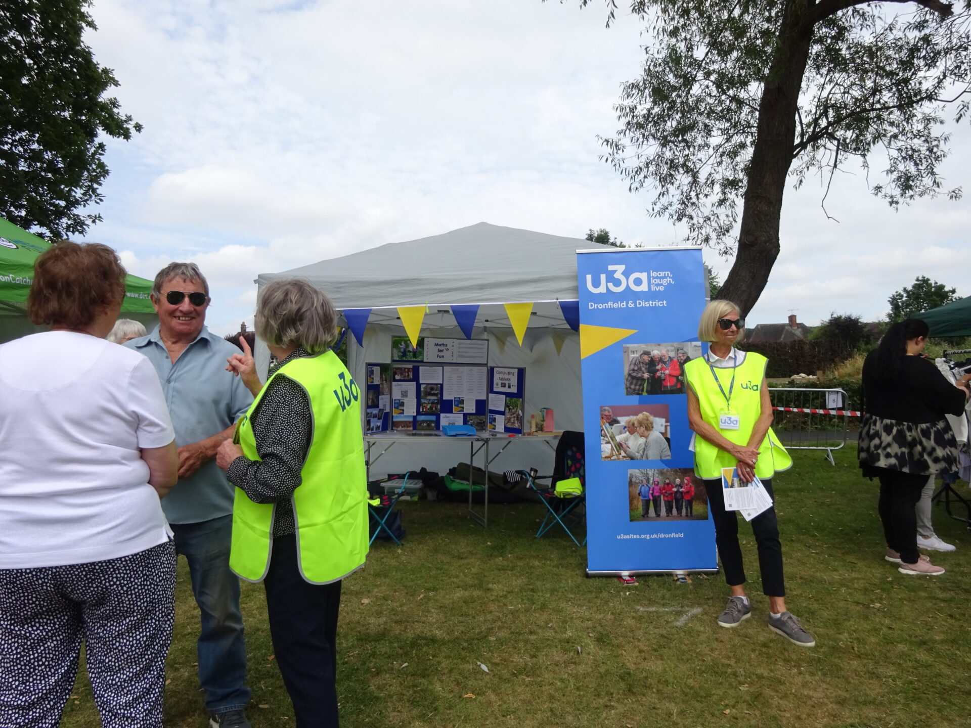 DDu3a gazebo and display boards at an event