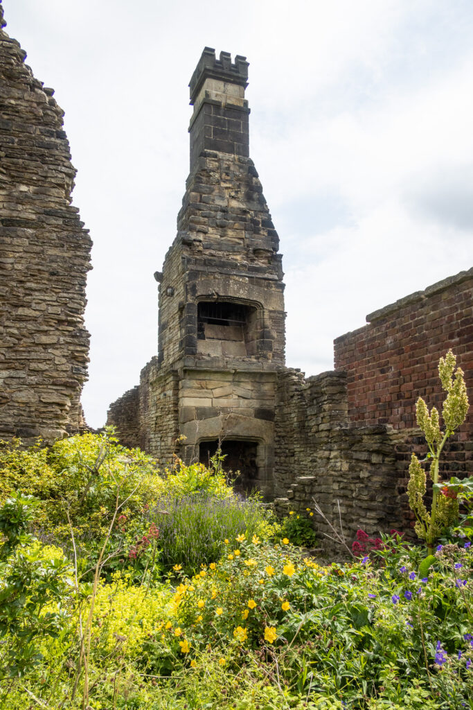 Sheffield Manor Lodge herb garden in the ruins