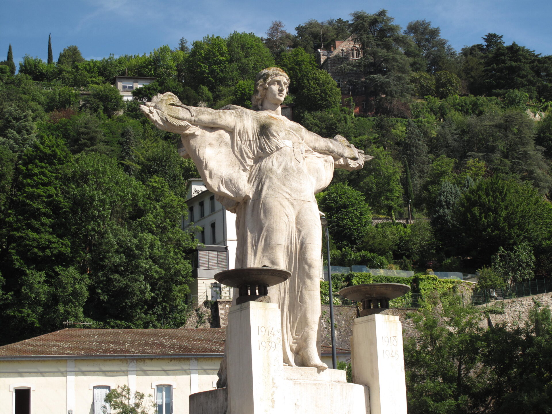 "Ange de la Victoire" or The Angel of Victory memorial statue in Vienne